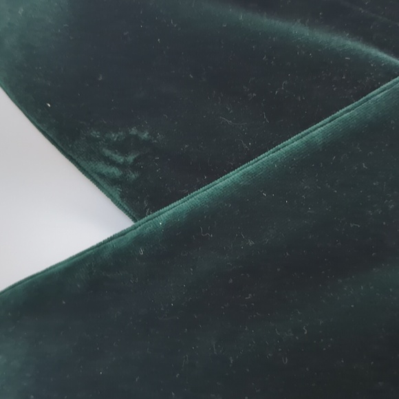 Vintage Green Velvet Laura Ashley Midi Wrap Dress - Picture 4 of 9